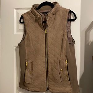 Rowen Faux Suede Quilted Vest